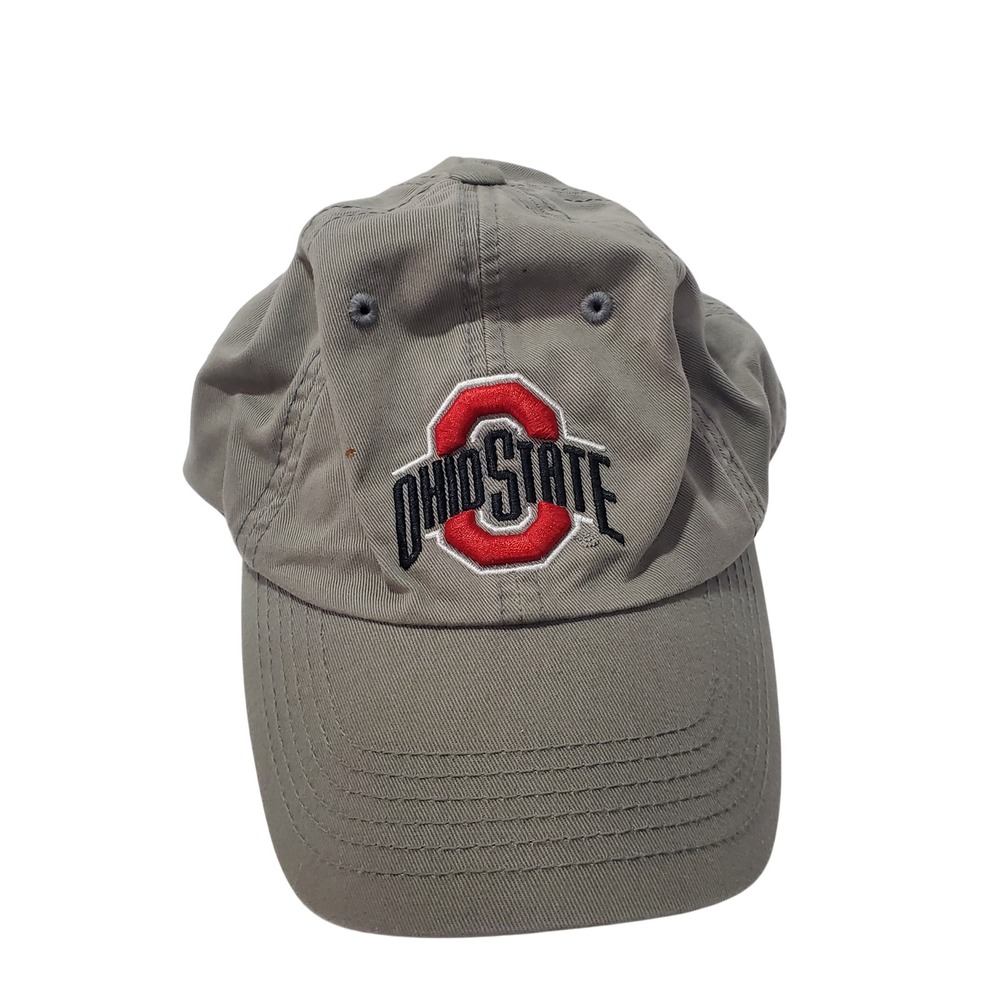 Ohio State Buckeyes Hat Gray Adjustable Dad Cap NCAA Football Baseball Hat